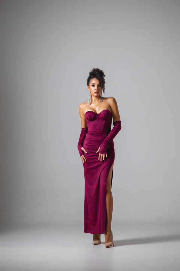 Maxi Margarita dress Suede Marsal