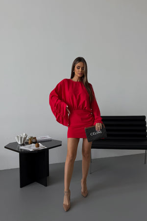 Dress Mini Athena Crepe French Red