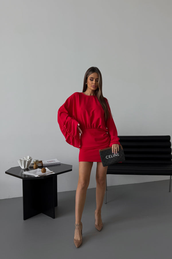 Dress Mini Athena Crepe French Red