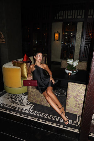 Lilya Silk Dress Black