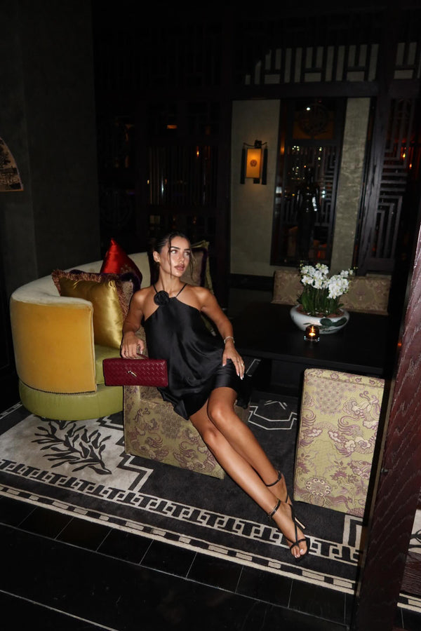Lilya Silk Dress Black