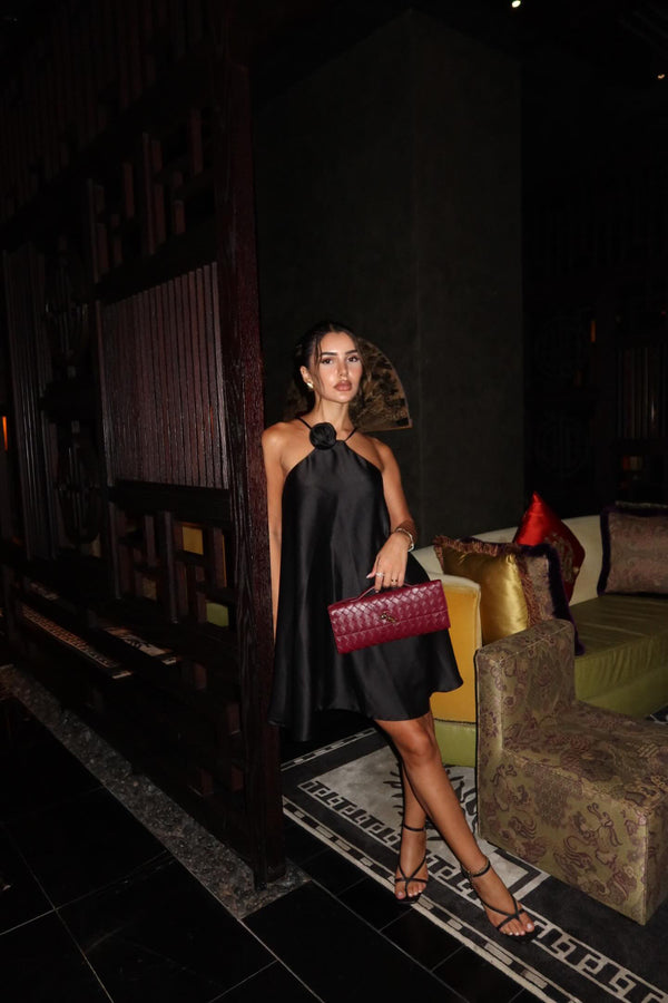 Lilya Silk Dress Black