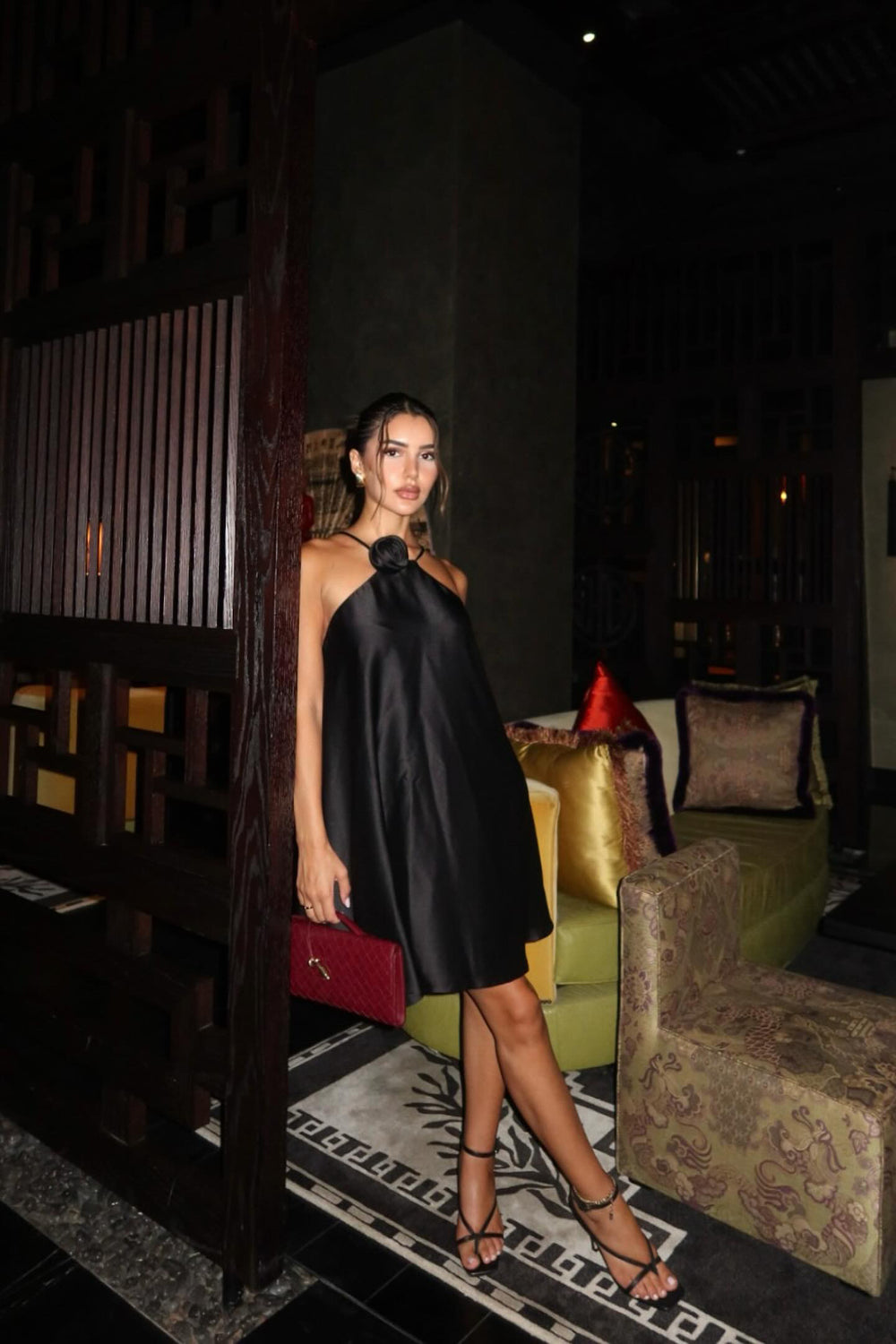 Lilya Silk Dress Black