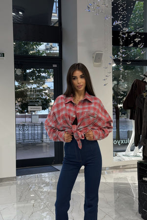 Shirt Plaid Foulard Red