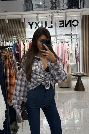 Shirt Checked Lining Dark Blue