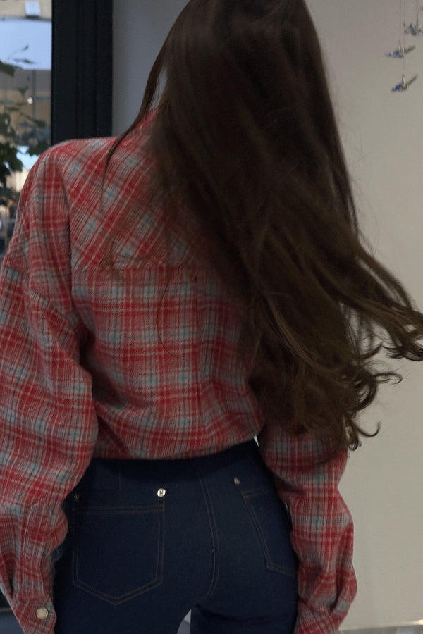Shirt Plaid Foulard Red