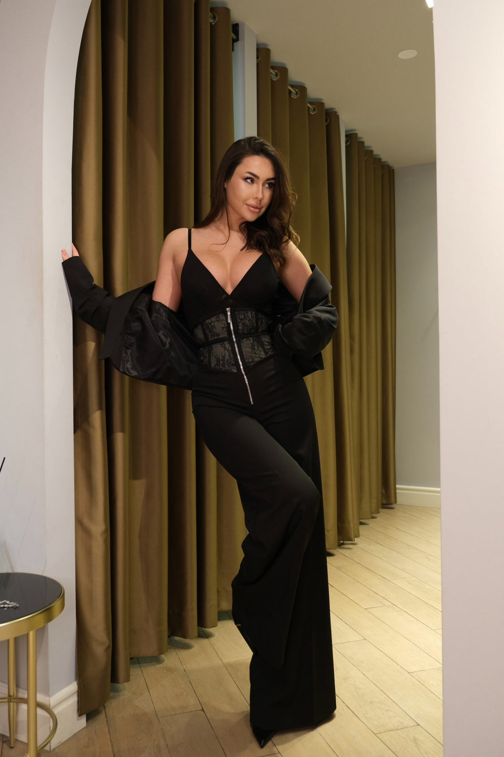 Corset Suit Pants Black