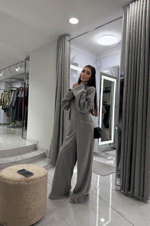 Fleece overalls Gray