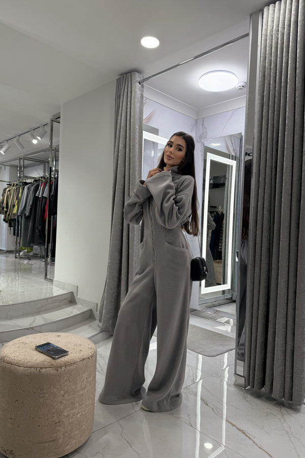 Fleece overalls Gray