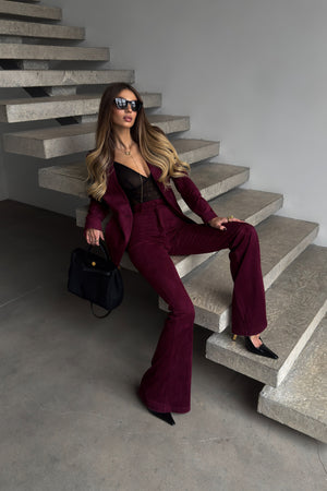 Pants Miss Suede Flared chocolate