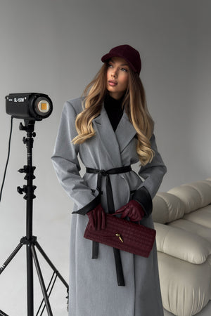 Пальто Аура Костюмка Люкс Сірий 