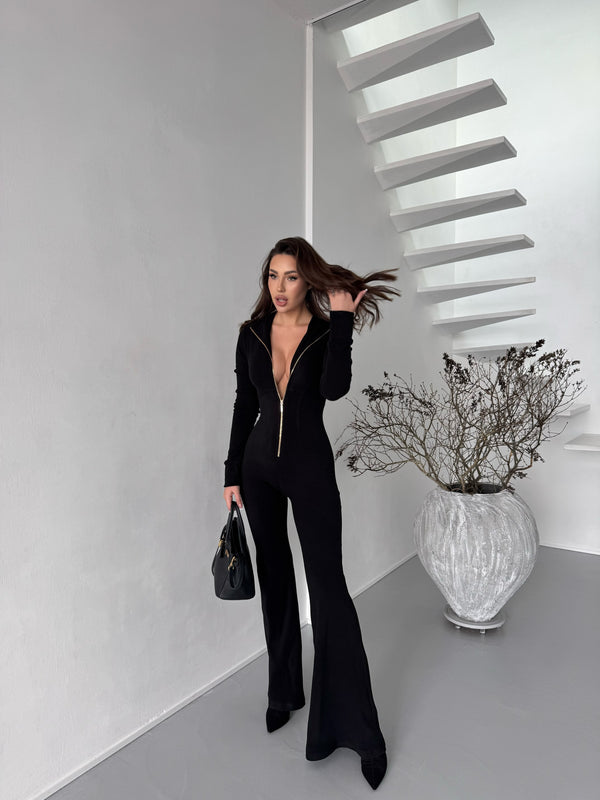 Puma Fleece Black Jumpsuit