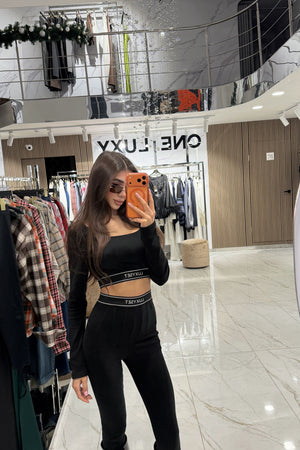 Luxi Set Fleece Suit Black