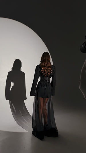 Maxi Chiffon Skirt Black