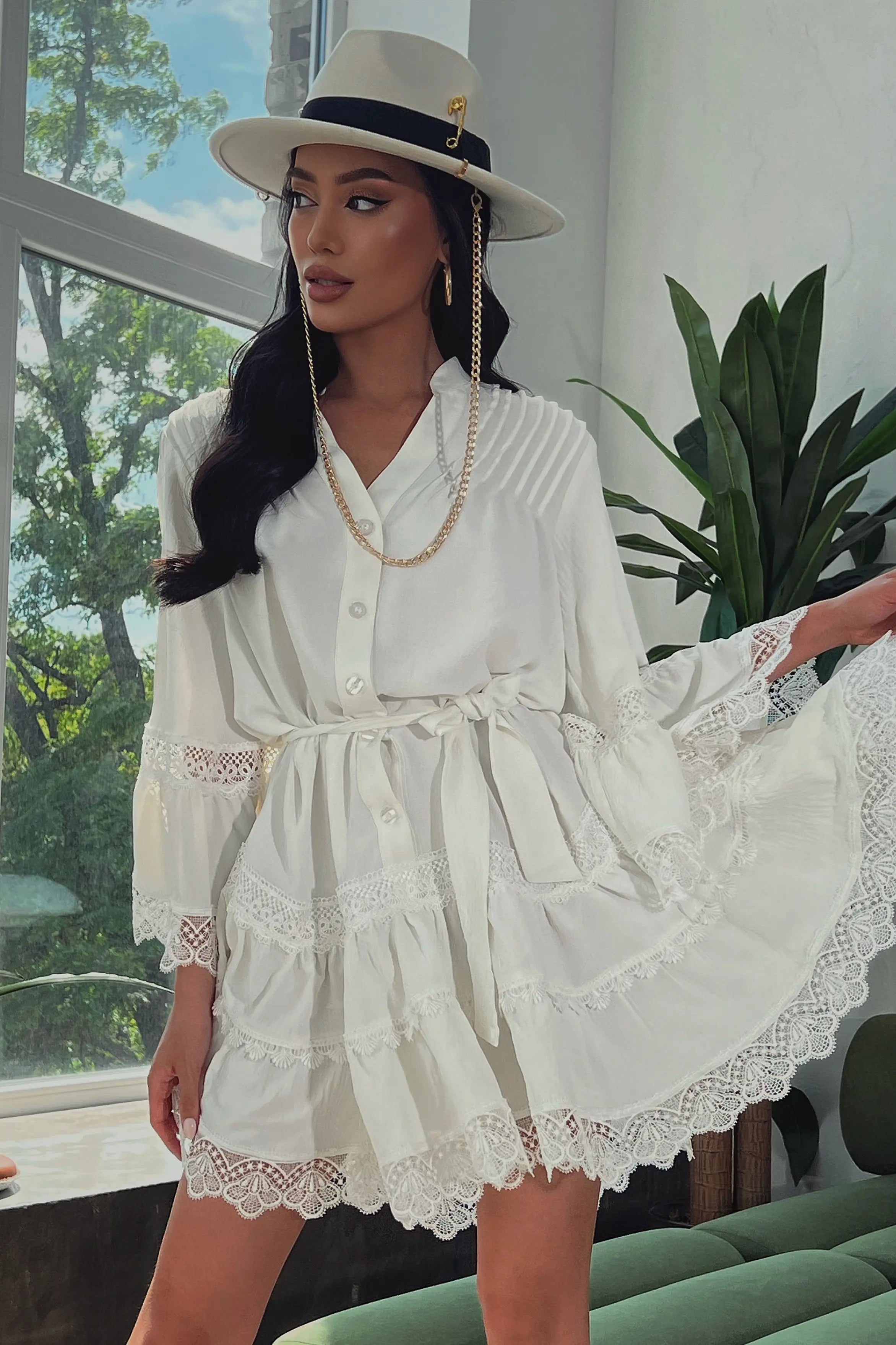 Kamaliya Flowy Dress – Crinkled Fabric