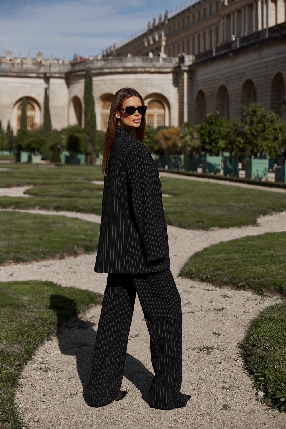 Pants OLS Over Stripe Black